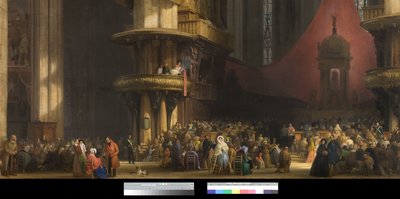 Interior de la Catedral de Milán, Italia, 1840 de Luigi Bisi